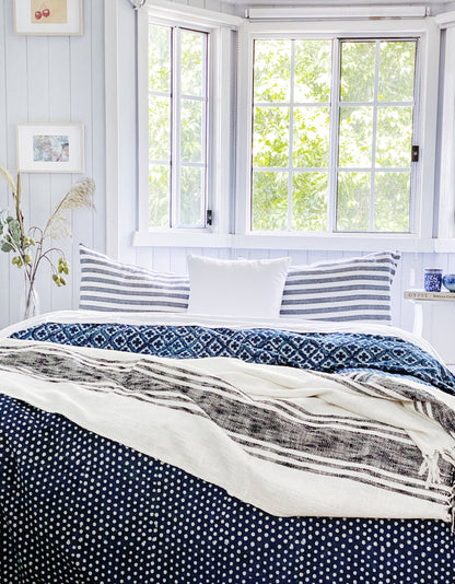 Indigo Hamptons Moroccan Quilt Cover