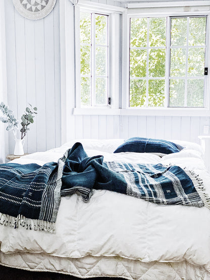 Midnight Blue Handwoven Throw