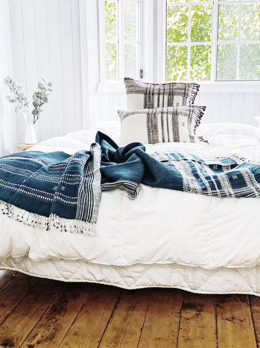 Midnight Blue Handwoven Throw