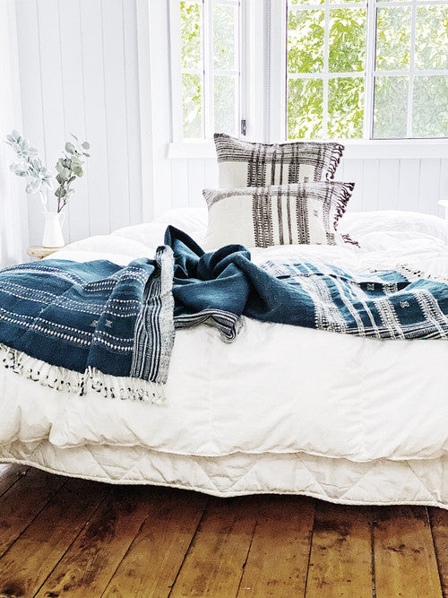 Midnight Blue Handwoven Throw