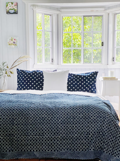 Indigo Dotty Hamptons Pillowcase