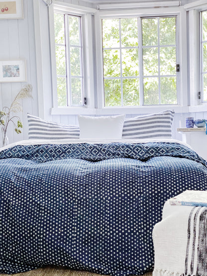 Indigo Hamptons Moroccan Quilt Cover