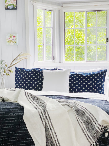 Indigo Dotty Hamptons Pillowcase