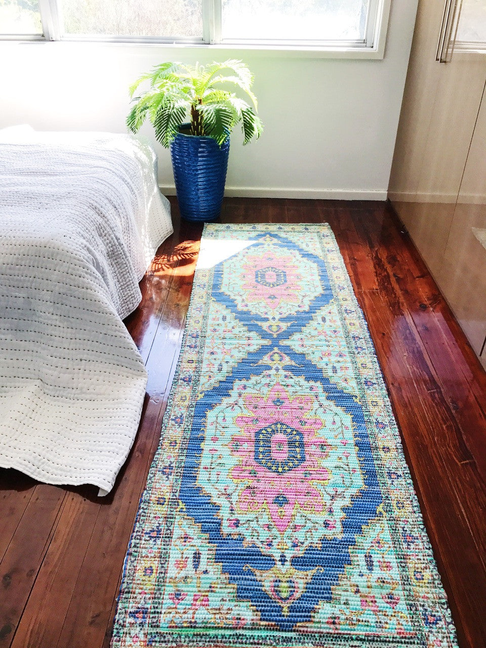 Indian Summer  Upcycled Rug Runner