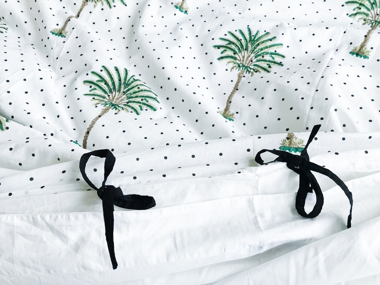 Polka Dot Palm Tree Quilt Cover Bundle