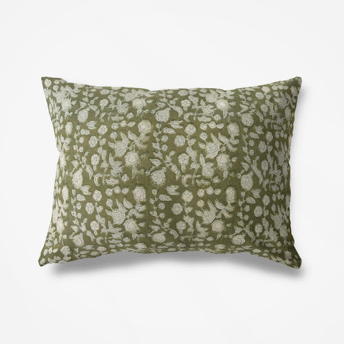 Sage Green Floral Pillowcase