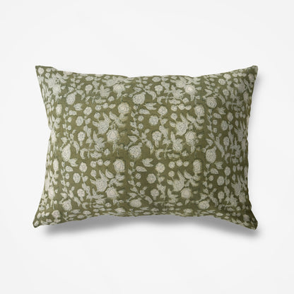 Sage Green Floral Pillowcase