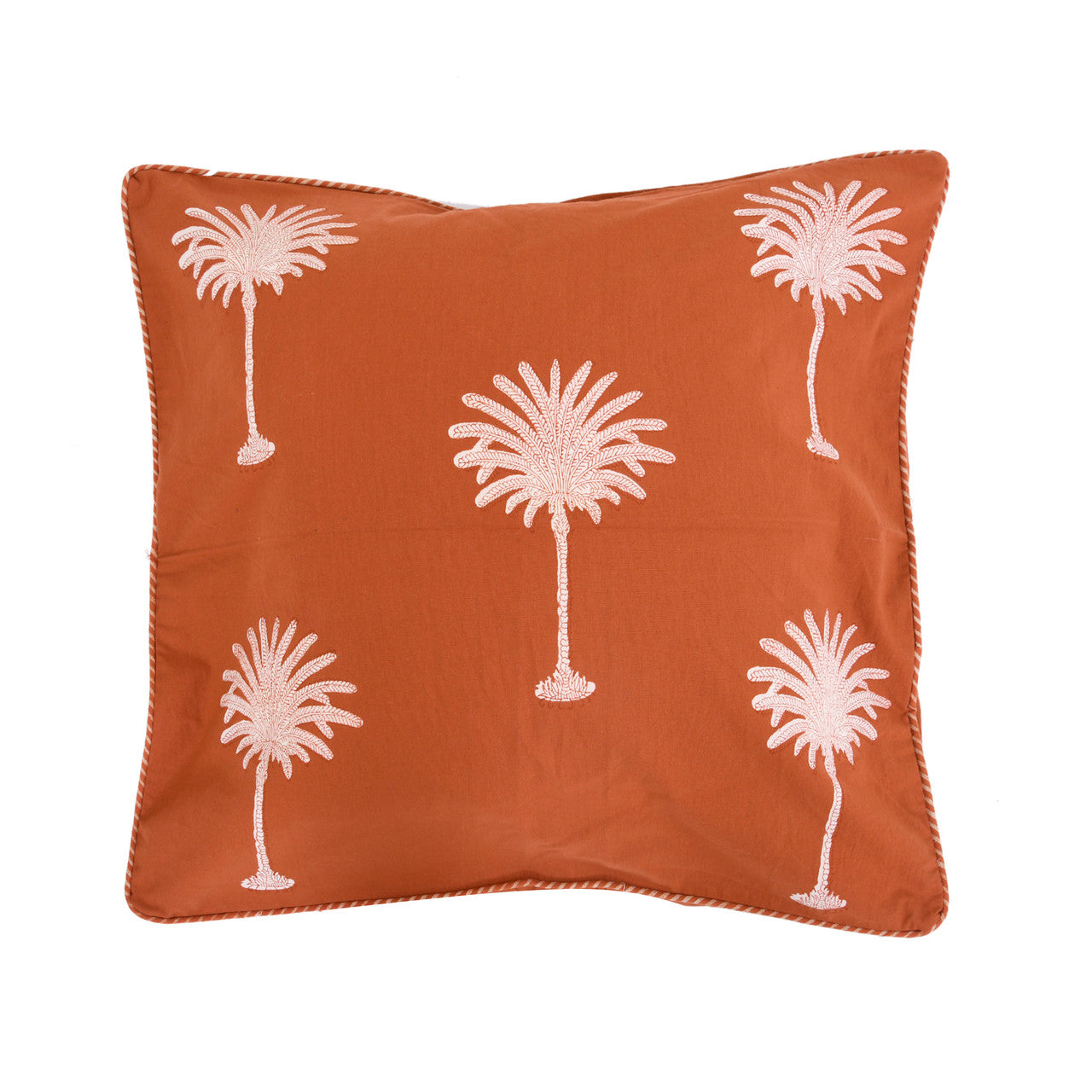 Rust Palm Trees Euro Cushion Cover