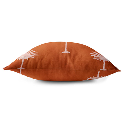 Rust Palm Trees Euro Cushion Cover