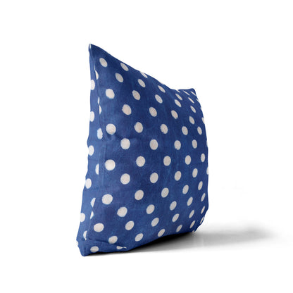 Indigo Moonlit Polka Dotty Hamptons Pillowcase