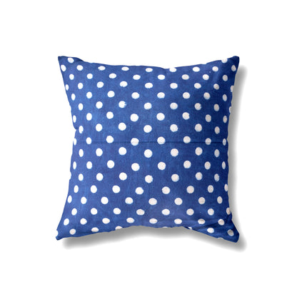 Indigo Dotty Cushion Cover