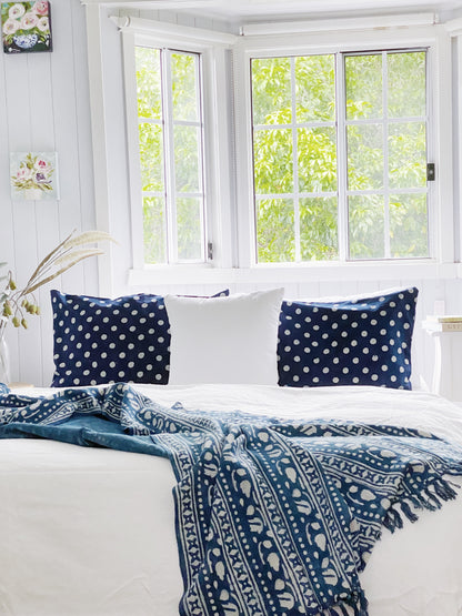 Indigo Dotty Hamptons Pillowcase