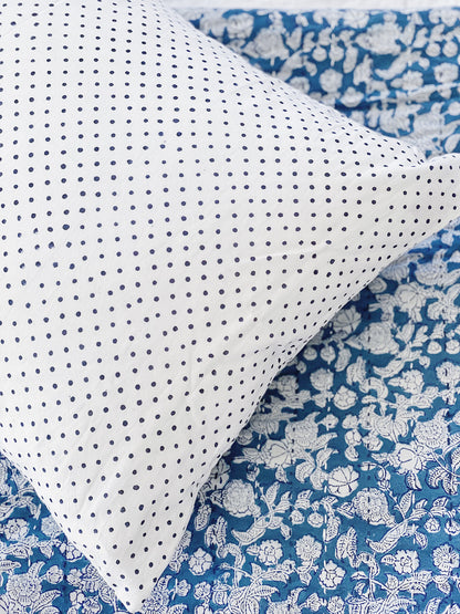 Navy Spots Pillowcase