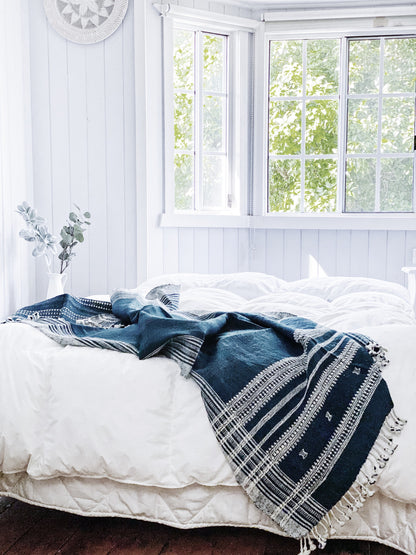 Midnight Blue Handwoven Throw