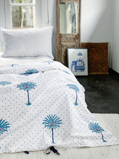 Navy Spots Pillowcase