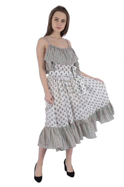 Sage Chintz  dress -Medium/Large size