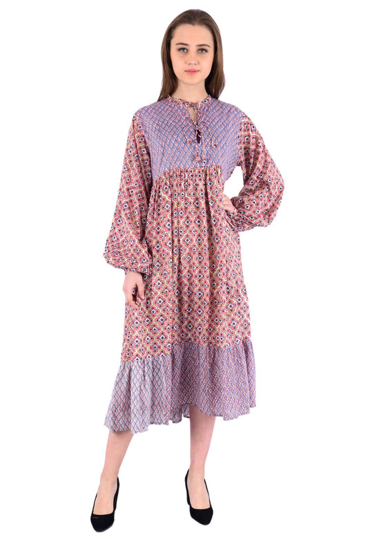 Amethyst Chintz  dress -Medium/Large size