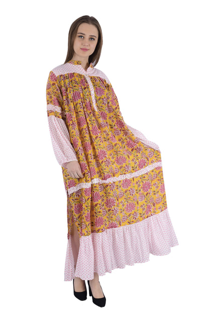 Citrine Chintz dress -One size