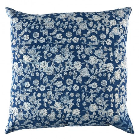Indigo Hamptons Floral Cushion Cover