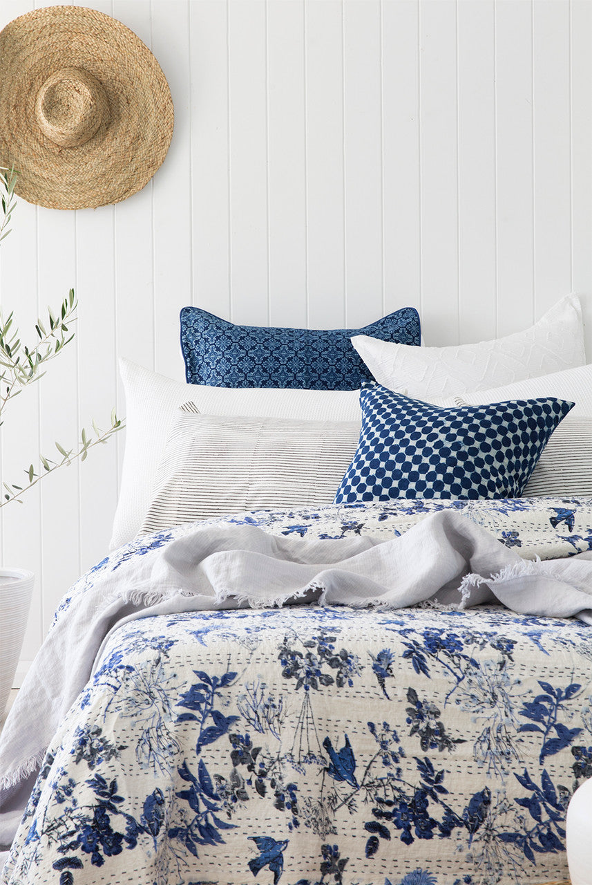 Mystery Coastal Indigo Cushion Cover Bundle - 3 cushion covers