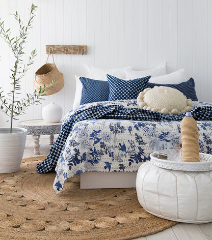 Little Birds Kantha Quilt