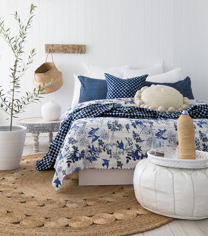 Little Birds Kantha Quilt