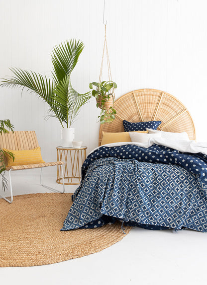 Indigo Hamptons Moroccan Quilt Cover