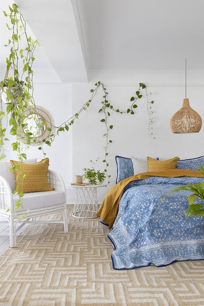 Mustard Linen Euro  Cushion Cover