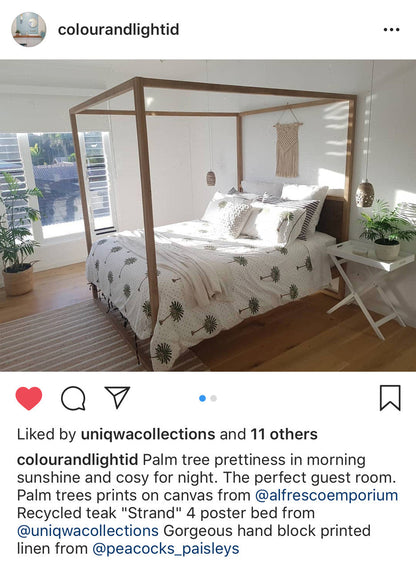 Polka Dot Palm Tree Quilt Cover
