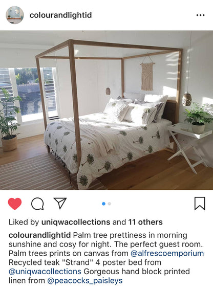 Polka Dot Palm Tree Quilt Cover