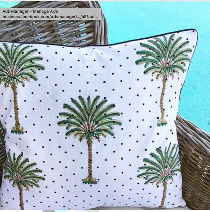 Polka Dot Palm Tree Kantha Quilt Bundle