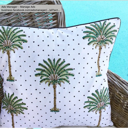 Polka Dot Palm Tree Kantha Quilt Bundle