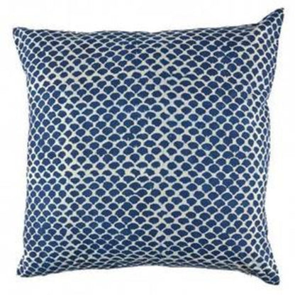 Indigo Fish Scales Euro Cushion Cover