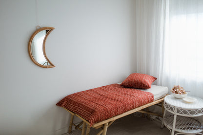 Rust Organic Cotton Baby quilt